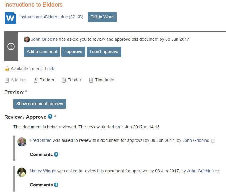 Instruction to bidders graph