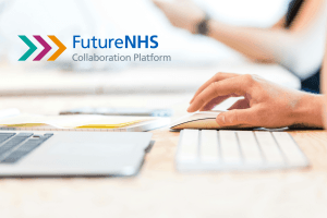 Picture of laptop with Future NHS Platform Logo
